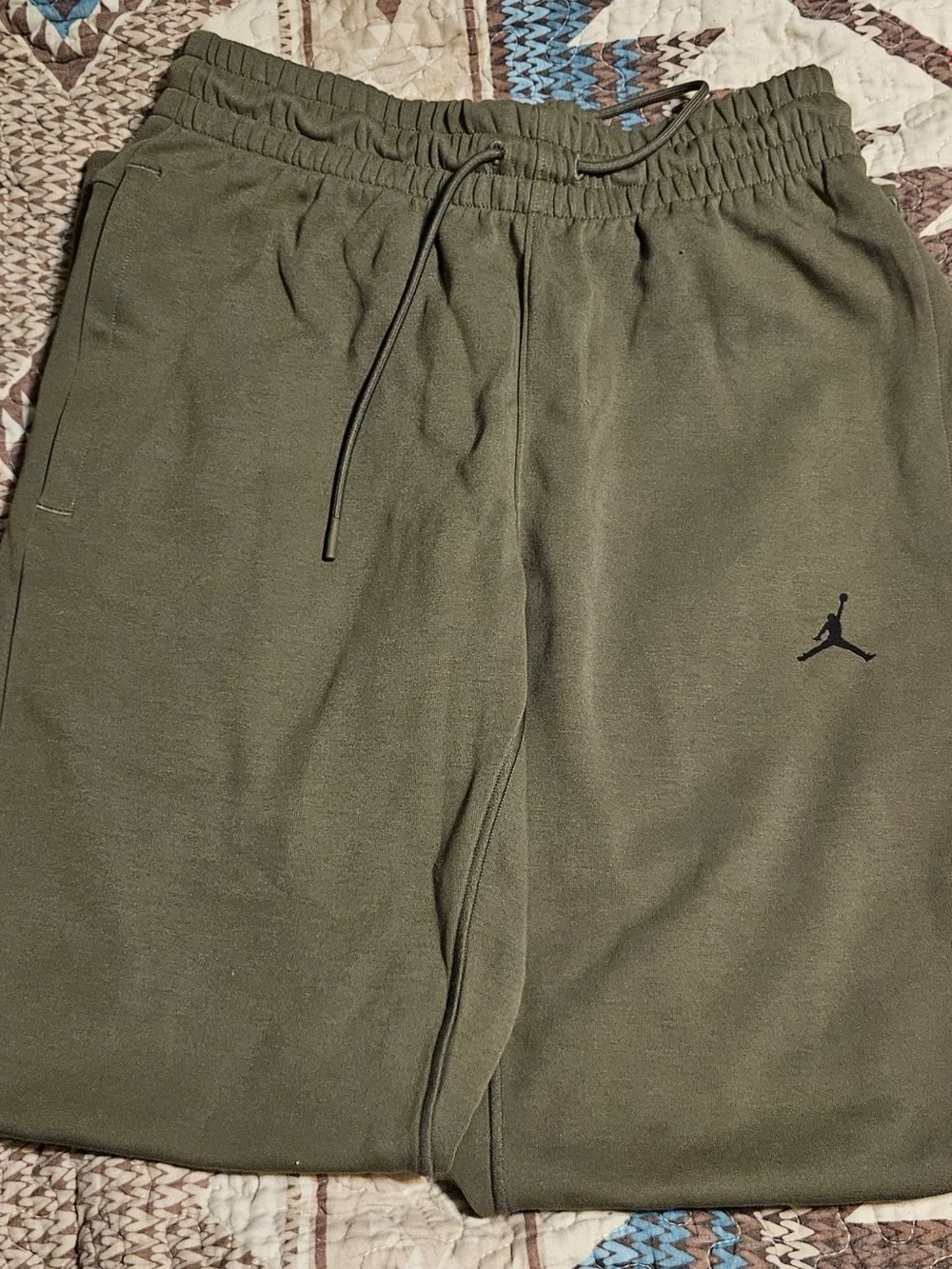 Jordan Men's Olive Green Performance Fleece Pants